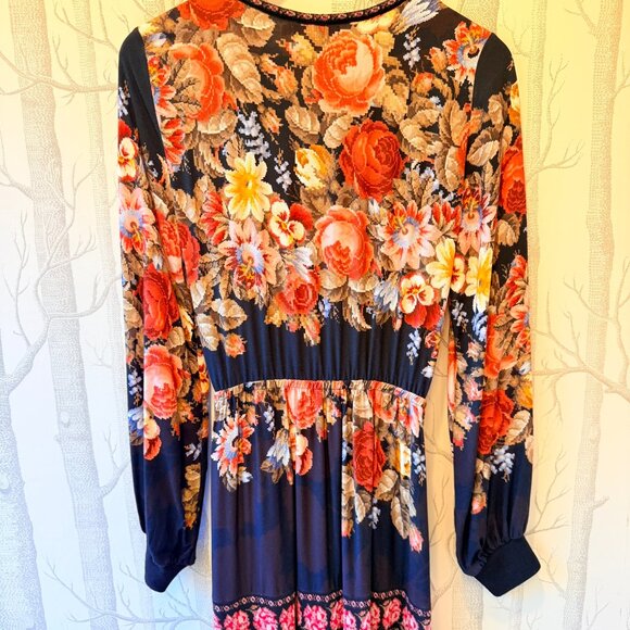 Anthropologie Cecilia Prado NWT Black Floral Maxi Dress Size Medium - Picture 8 of 9